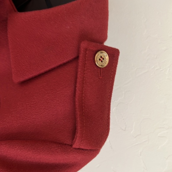 GUCCI Made in Italy Single Breasted Scarlet Red 100% Lana Wool Coat - Picture 5 of 13